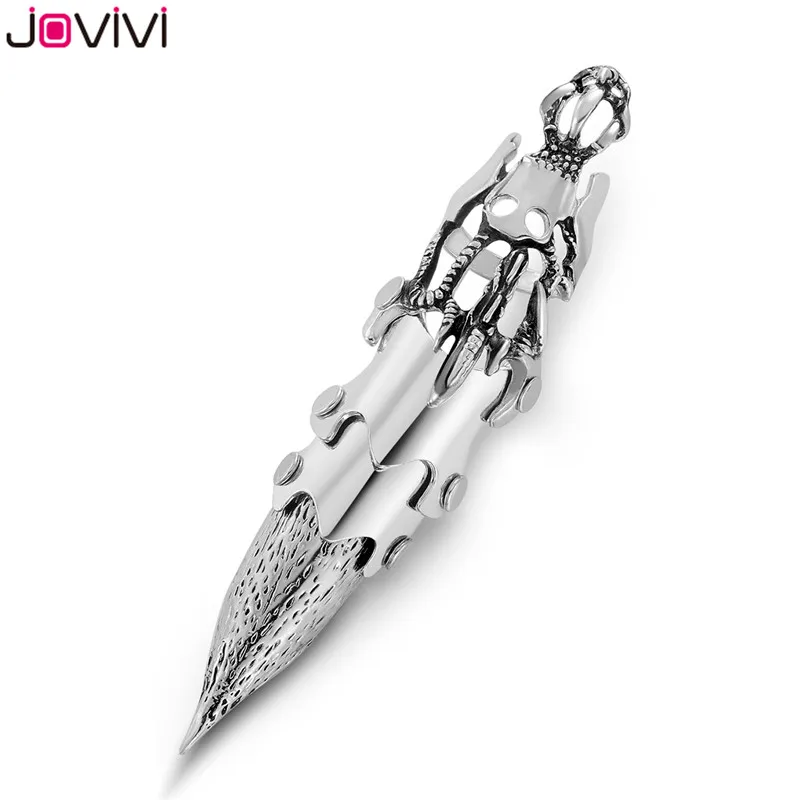 Мужское серебристое кольцо Jovivi с двумя петлями в стиле панк готическое классные