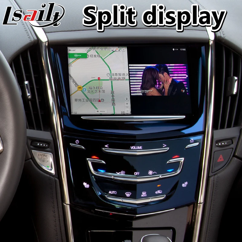 Видеоинтерфейс Lsailt Android для Cadillac ATS CUE System 2014 2019 модель GPS навигации беспроводной