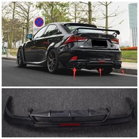 for lexus is200 is250 is300 2013 2020with the lamp real carbon fiber resin car bumper rear diffuser exhaust protector cover