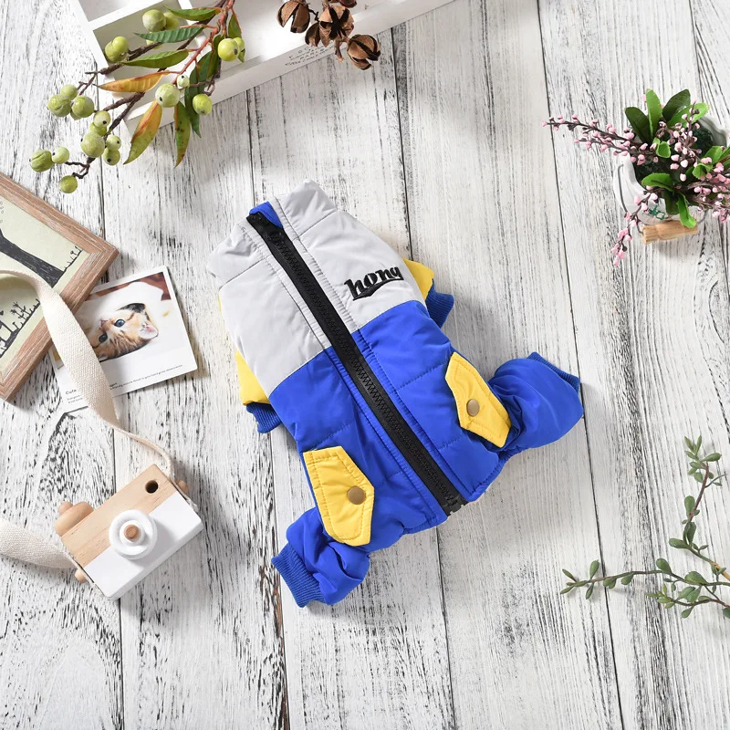 Теплая одежда для домашних животных на осень и зиму ветрозащитная утепленная