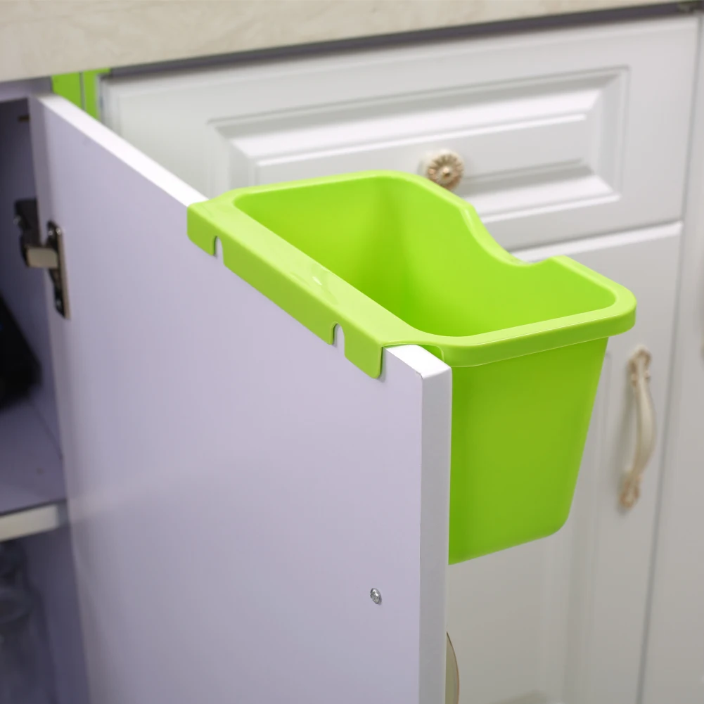 Дверь кухонного шкафа пластиковая корзина подвесная для мусора мусорное ведро