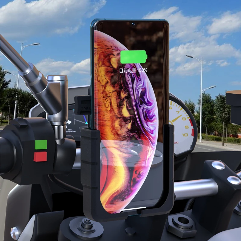 

Universal Motorcycle ATV Aluminum Alloy Mobile Phone Bracket Quick Installation And Quick Opening Mobile Phone Bracket