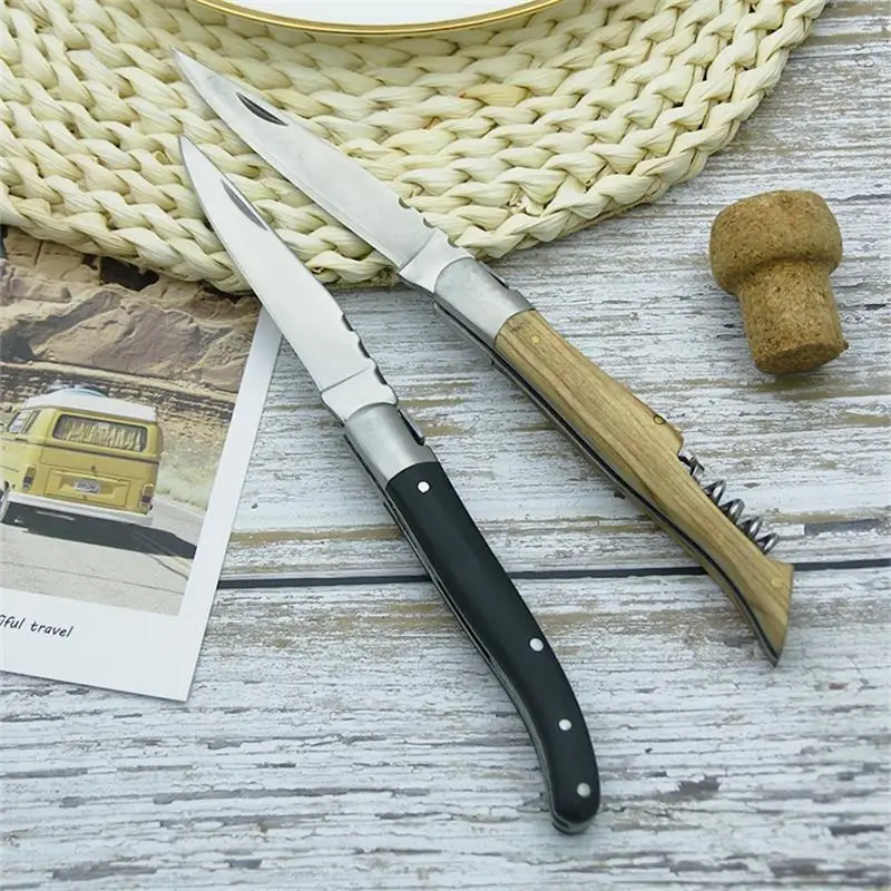 Деревянная ручка складной нож ручной работы карман носить ножи Портативный