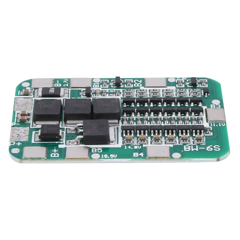 Плата защиты зарядного устройства 6S 15A 24V PCB BMS для модуля литий-ионного