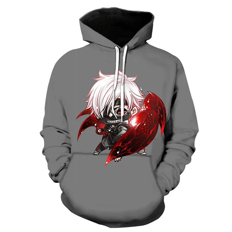 

The new 2021 Japanese anime Tokyo ghouls fleece 3 d digital printing jacket loose hoodies