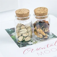 6pcs 80ml craft jars mini hyaline glass container with corks creative handicraft reusable cosmetics vial gifts bottles