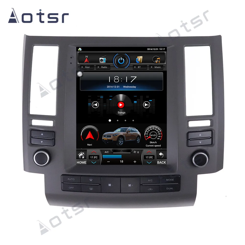 Android 10.0 Tesla Style GPS Navigation For Infiniti FX35 FX45 FX25 FX37 2003 2004 2005 2006 Auto Radio Stereo Multimedia Player |