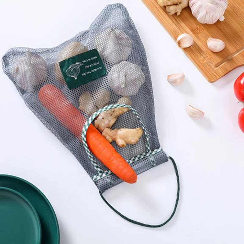 Кухонная сумка для лука бытовая многофункциональная дышащая настенная фруктов и