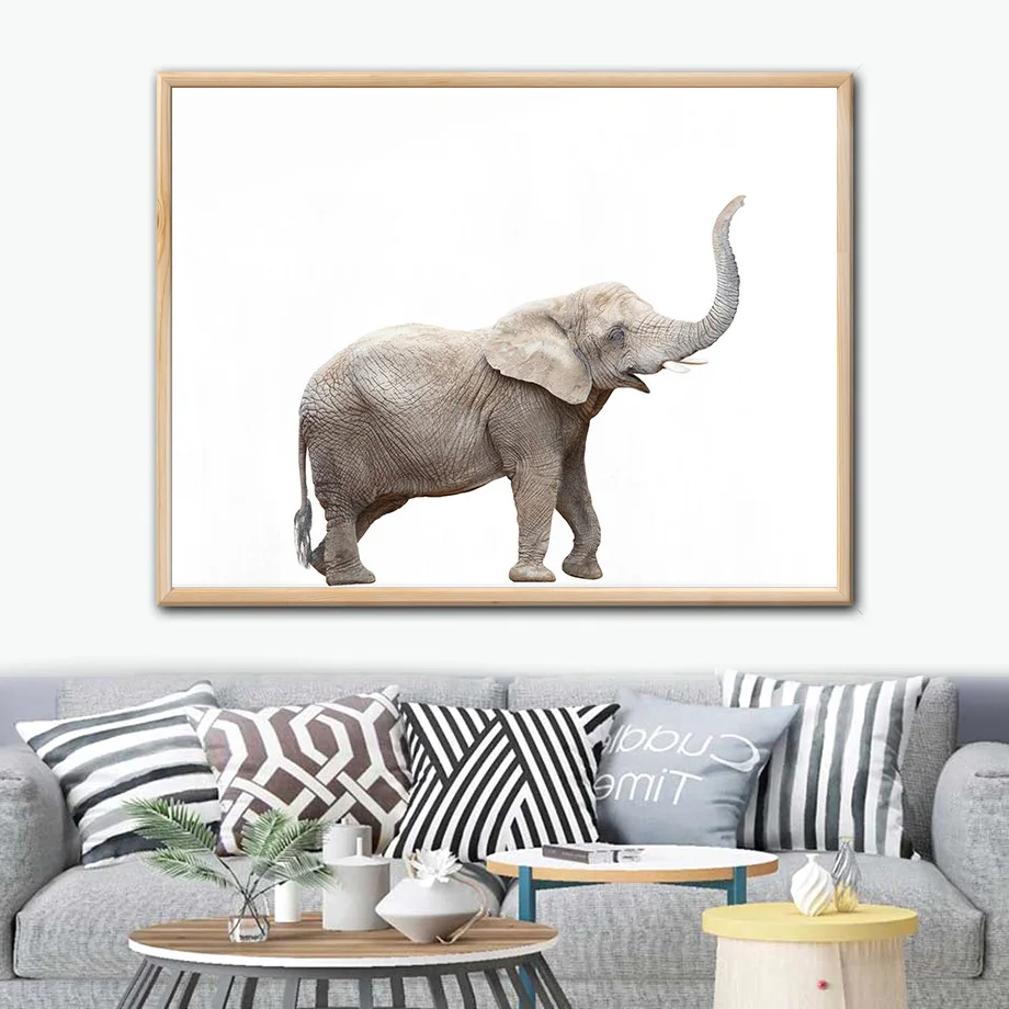 

Deer Elephant Lion Zebra Giraffe Camel Wall Art Canvas Painting Nordic Posters And Prints Wall Pictures For Living Room Decor