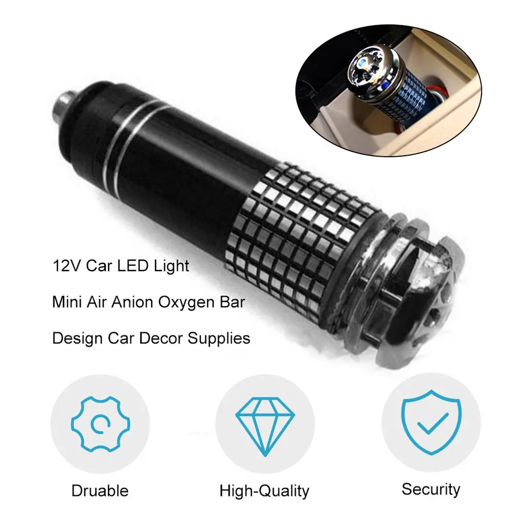 

12V Car LED Light Mini Air Anion Oxygen Bar Design Interior Light Car Decor Supplies Auto Accessories