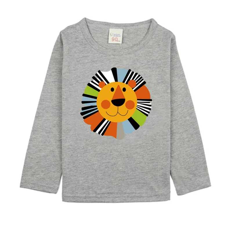 

Children Boys Girls Clothing Toddler Kids Long Sleeves T-shirts for Girls Boys Tops Tees Baby Lion T Shirt Casual Clothes