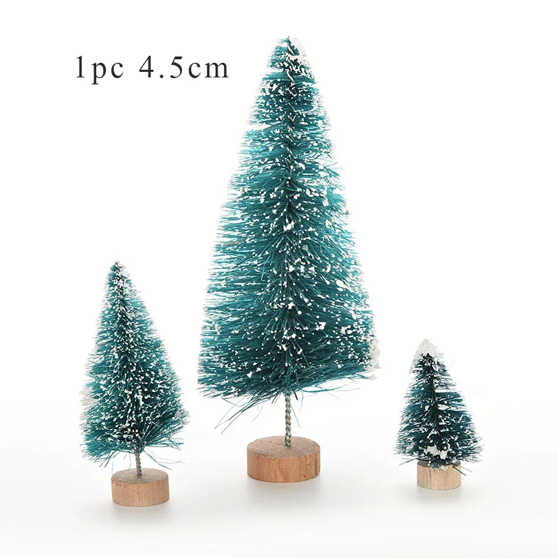 1pc 4.5cm 1/3/5/10 шт DIY Рождественская елка небольшой сосна мини-деревья, помещен на рабочем столе домашний Декор Рождество Кукольный дом Декор подарки для детей - Цвет: 1pc 4.5cm