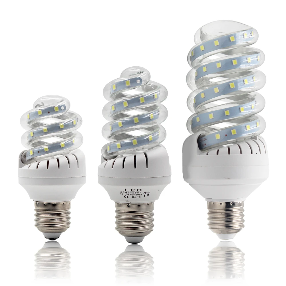 Светодиодный энергосберегающий светильник E27 85 265 в 2835 SMD 5 Вт 7 9 12 16 20 24 32 40 50
