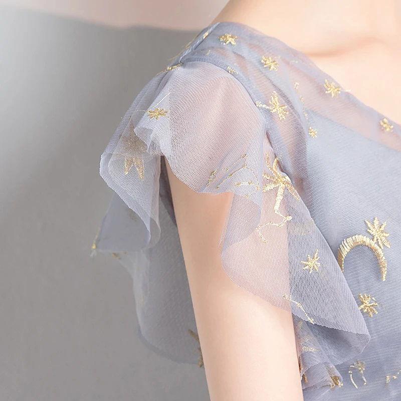 Женское платье без рукавов длиной до середины иллюзии | Свадьбы и торжества