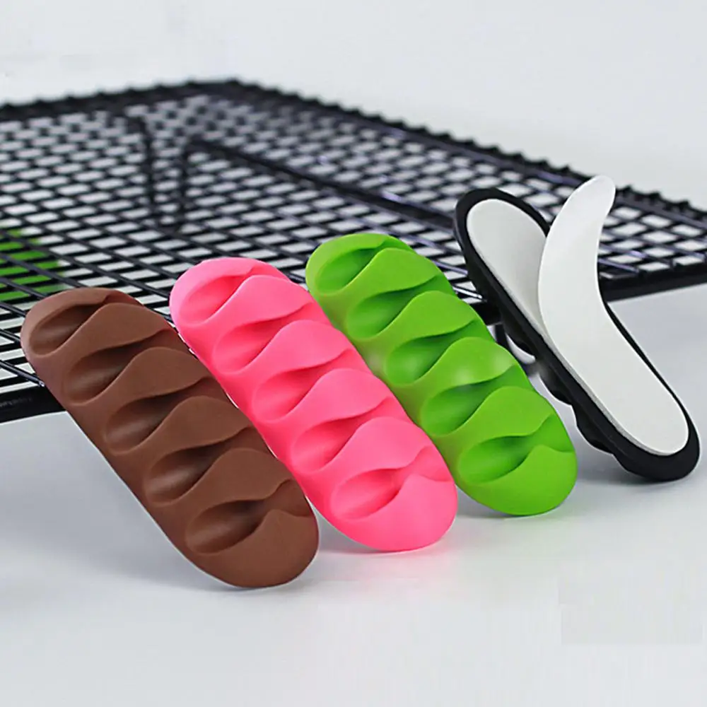 

New Arrival 1Pce Cable Winder Earphone Cable Organizer Wire Storage Silicon Charger Holder Clips Cable Winder Car Styling