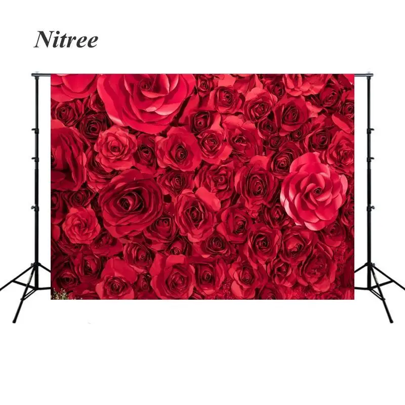 

Wedding Photo Wall Background Rose Flower Stage Ceremony Baby Birthday Party Love Portrait Photography Backdrop For Photo Studio