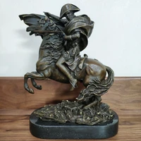 30cm napoleon bonaparte bronze statue riding horse french famous emperor sculpture collectible art home decoration