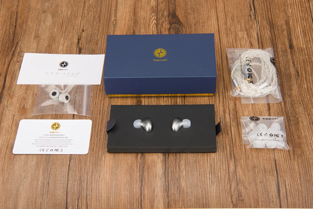 Наушники TINHiFi T2 Plus с динамическим приводом металлическая гарнитура Hi-Fi басами DJ