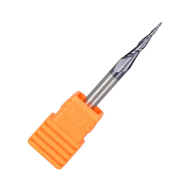 

R0.25 D4 Carbide Tapered End Mills Ball Nose 2 Flutes HRC55 Tools Parts Set Kit
