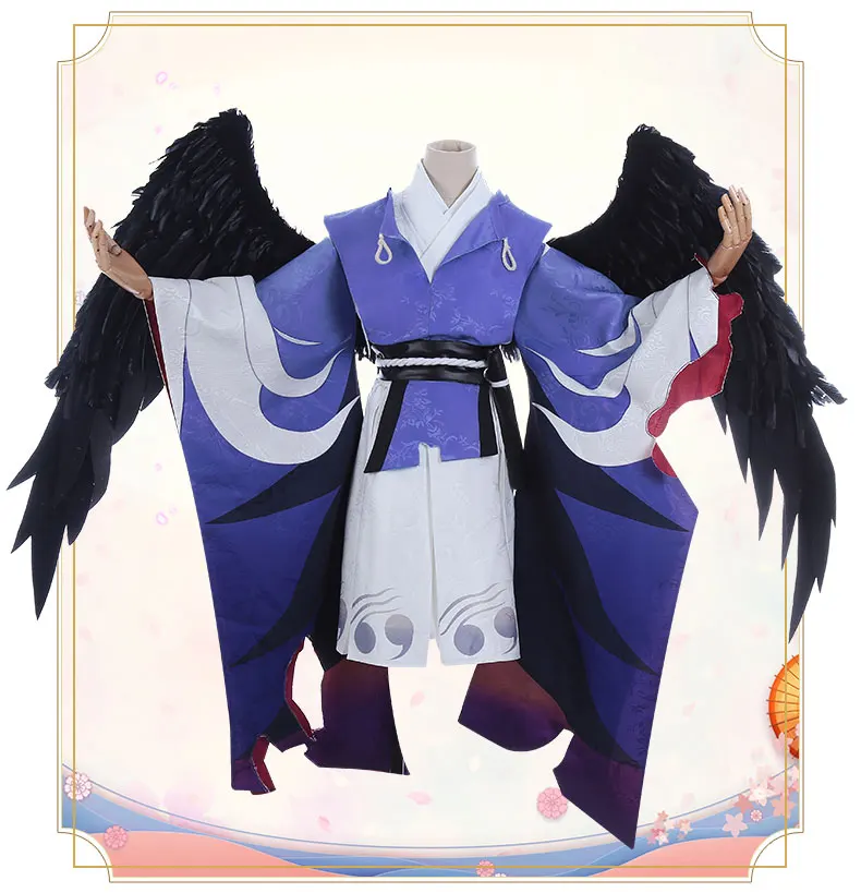 Горячая игра Onmyoji cosplay SSR Young OoTengu кимоно японский Stlye Косплей Униформа платье полный комплект костюм на Хэллоуин подарок