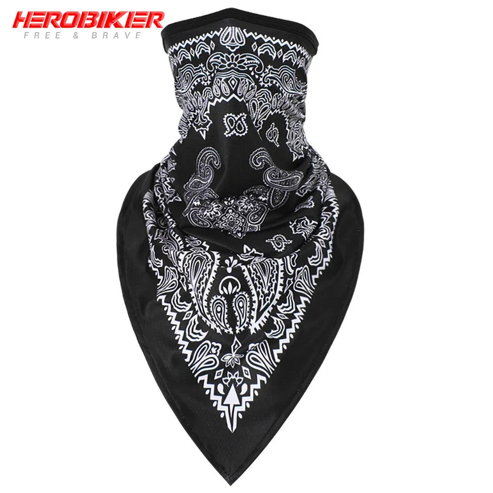 color03 HEROBIKER, новинка, Балаклава, мотоциклетная, мото, защита для лица, дышащая маска, мотоциклетная, многофункциональная, мото, полумаска, Быстросохнущий двигатель - Цвет: color03