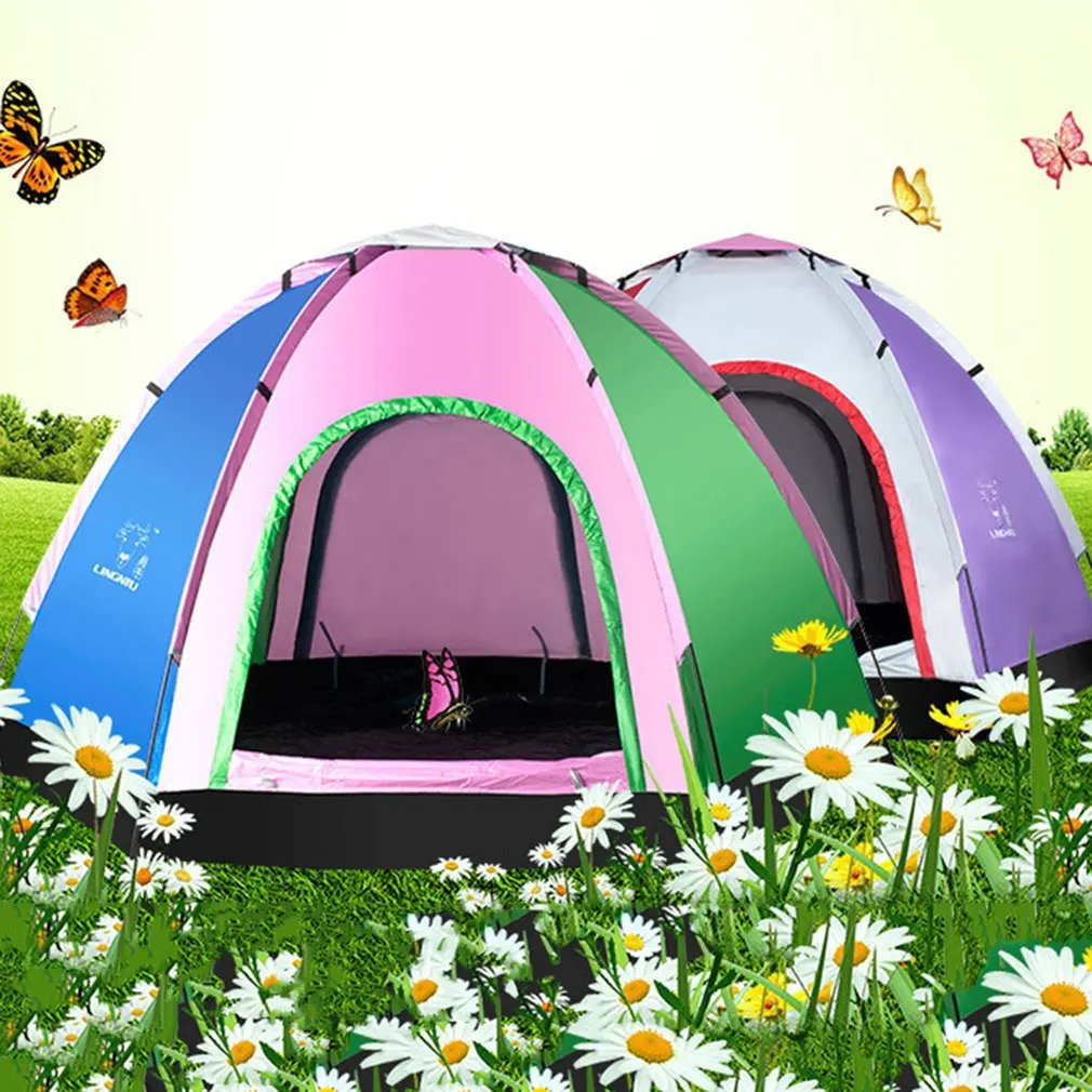 Семейная мгновенная палатка детская двухслойная водонепроницаемая для отдыха