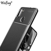 for samsung galaxy m11 case bumper silicone anti knock carbon fiber shockproof cover for samsung m11 case for galaxy m11 6 4