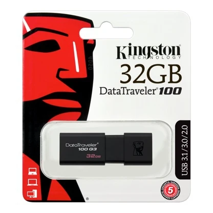 Флеш Диск Kingston DataTraveler 100 G3 USB3.0 черный | Компьютеры и офис