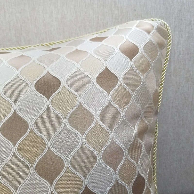 Современные Геометрические маленькие клетчатые тканые жаккардовые