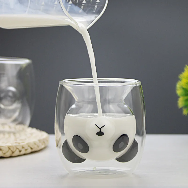 250 мл креативная кружка для завтрака с пандой молока милым мультяшным медведем