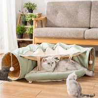 pet cats tunnel interactive play toy tunnels indoor toys mobile collapsible ferrets rabbit bed kitten exercising products