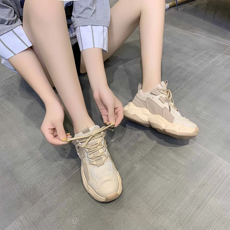 

Rimocy 2020 Autumn New Chunky Platform Sneakers Women Fashion Breathable Vulcanize Shoes Woman Thick Bottom Casual Shoes Female
