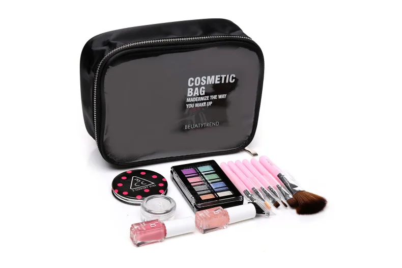 XZP Transparent Cosmetic Bag PVC Women Zipper Clear Makeup Bags Beauty Case Make Up Organizer Storage Bath Toiletry Wash Bag