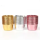 Бумажный стаканчик для кексов 50 шт., маслостойкий лайнер для кексов, поднос для чашки, чехол для свадебной вечеринки, кессетки, золотые обертки для кексов