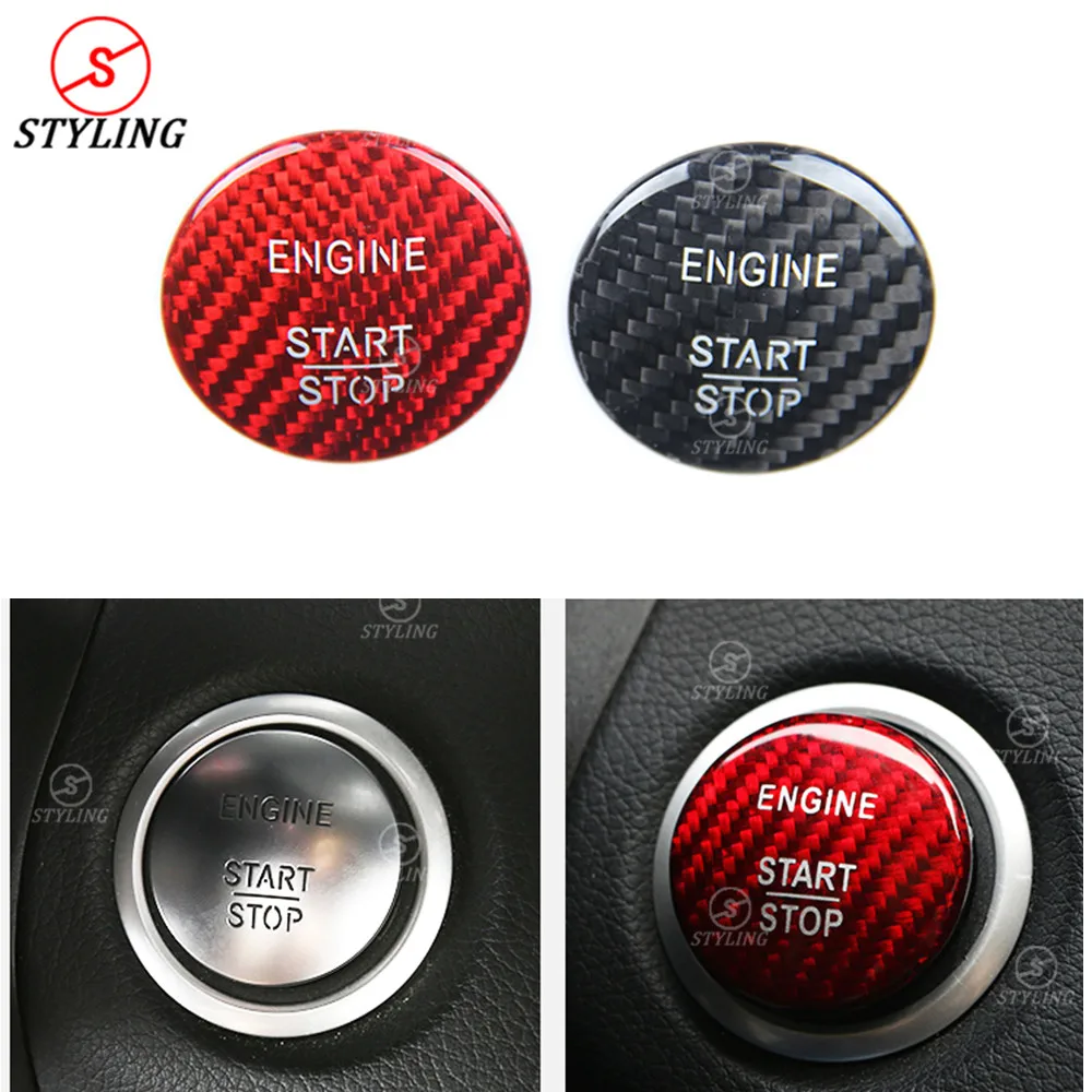 W238 CLA углеродная Защитная крышка ключа запуска и остановки двигателя для Mercedes AMG