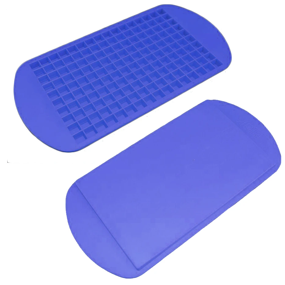 

Food Grade 160 Cavity Silicone Bar Ice Cube Tray Mini Ice Cubes Small Square Mold Ice Maker Kitchen