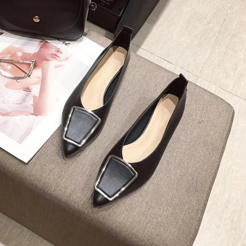 

Luxury Women Shoes Pumps High Heel Shoes Woman Fashion Pointed Low (1cm-3cm) Slip-On Mary Janes Zapatos De Mujer Ladies Shoes