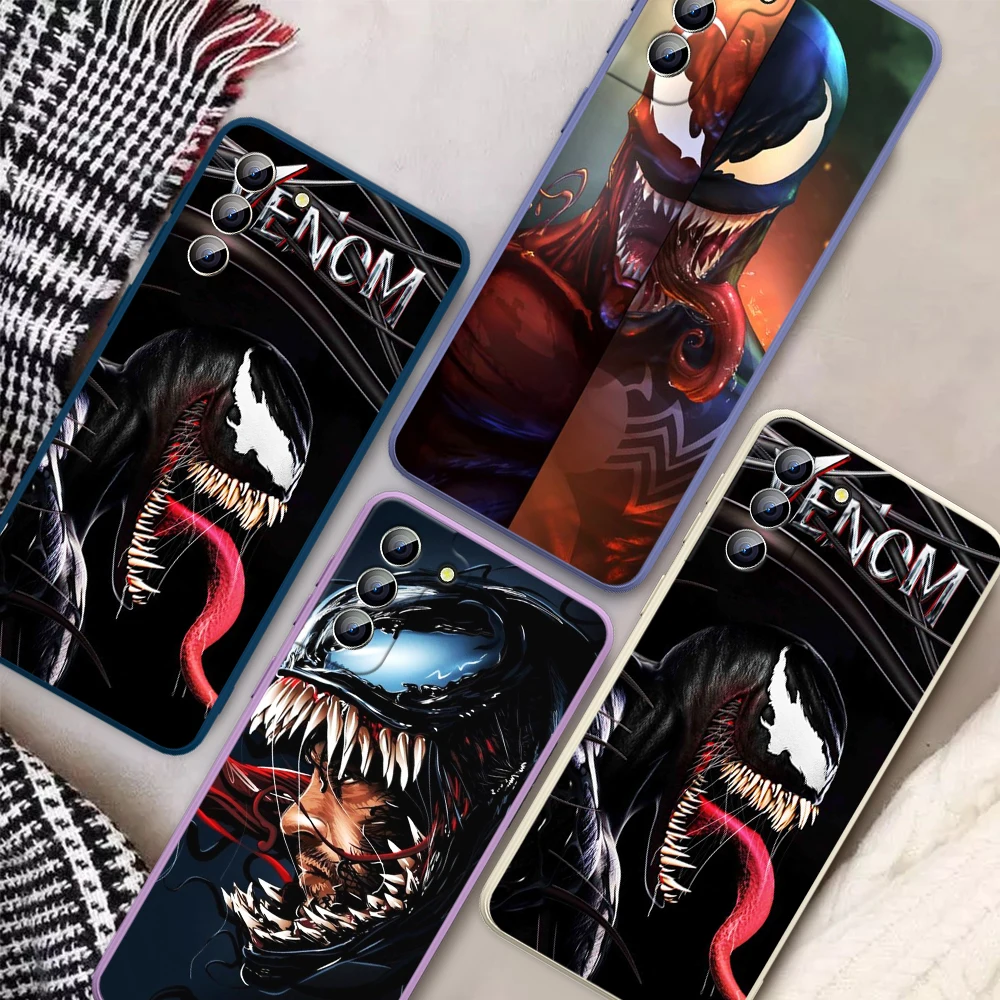 

Avengers Marvel Venom Hero For Samsung Galaxy S21 S20 FE S10 Note20 Note10 Ultra Plus Lite Pro 5G Liquid Soft Phone Case