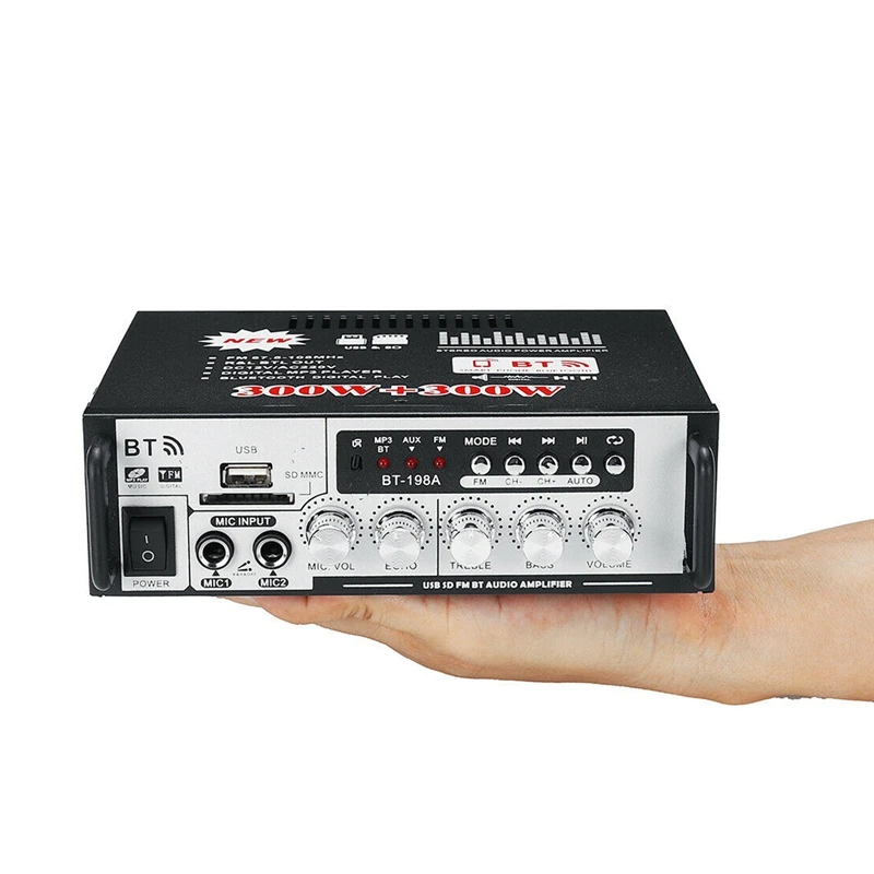 600 Вт Bluetooth усилитель мощности бас стерео o HIFI AMP SD FM USB для домашнего