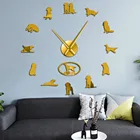 Гордон сеттер большие настенные часы большие DIY настенные художественные наклейки гигантские часы для собак и домашних животных часы для художника Ретро домашний Декор подарок владельцам собак