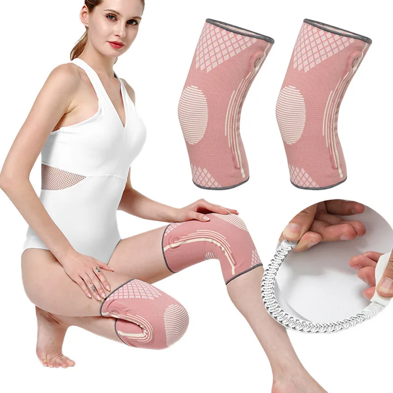 

2 шт., эластичные нейлоновые наколенники для фитнеса, бега, велоспорта