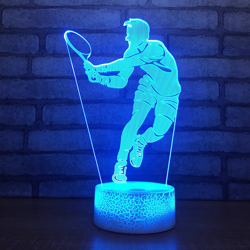 Теннисный проигрыватель светодиодный ночник RGB 7 цветов меняющийся Настольный