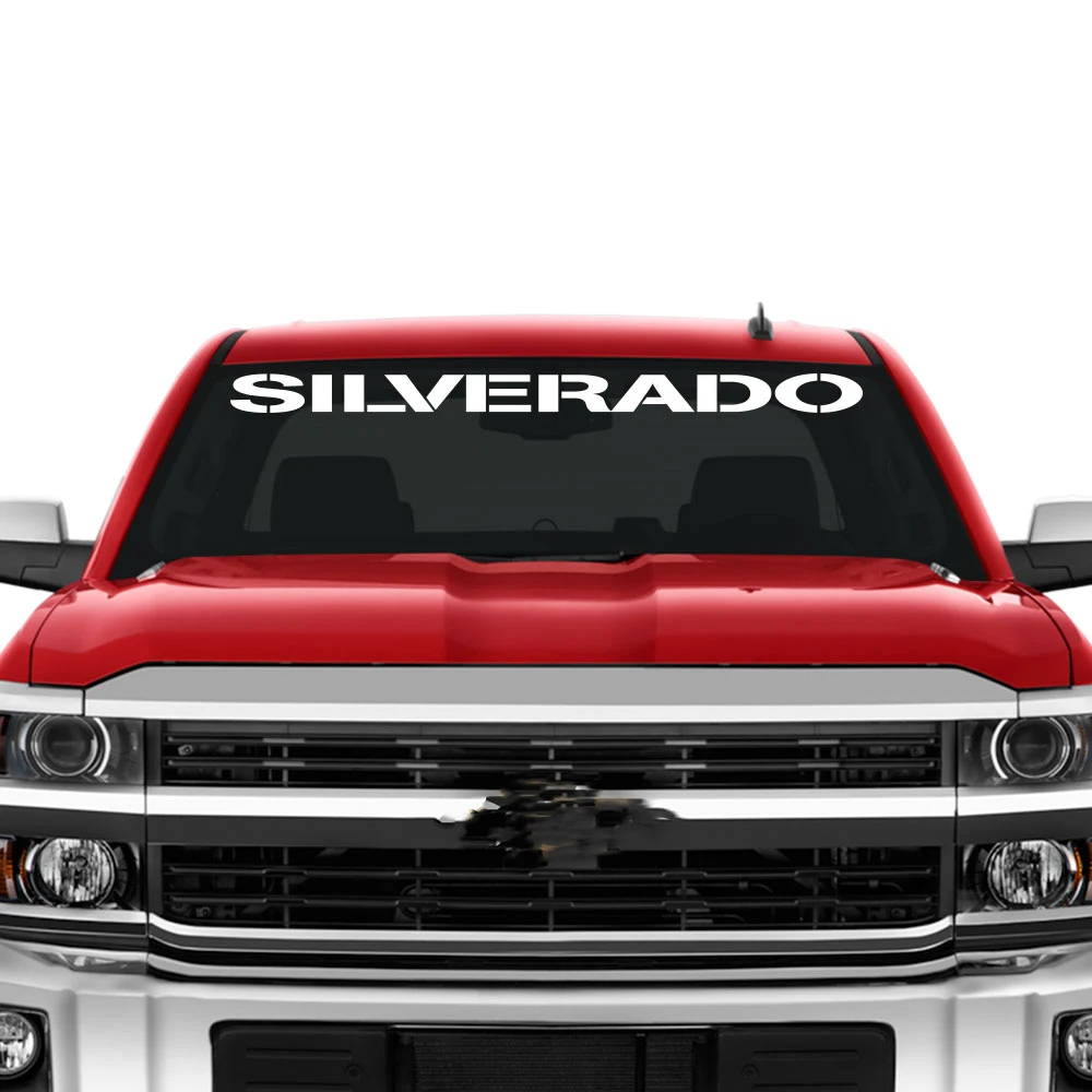 Наклейки для пикапа Chevrolet Silverado декор переднего лобового стекла автомобиля