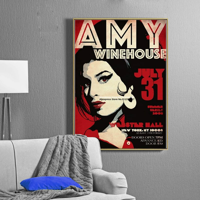 Amy Winehouse музыка певец звезда поп-арт холст живопись высокое качество плакат и