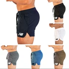 Мужские технические летние мужские спортивные тренировочные дышащие сетчатые быстросохнущие спортивные брюки для бега пляжные шорты 2021