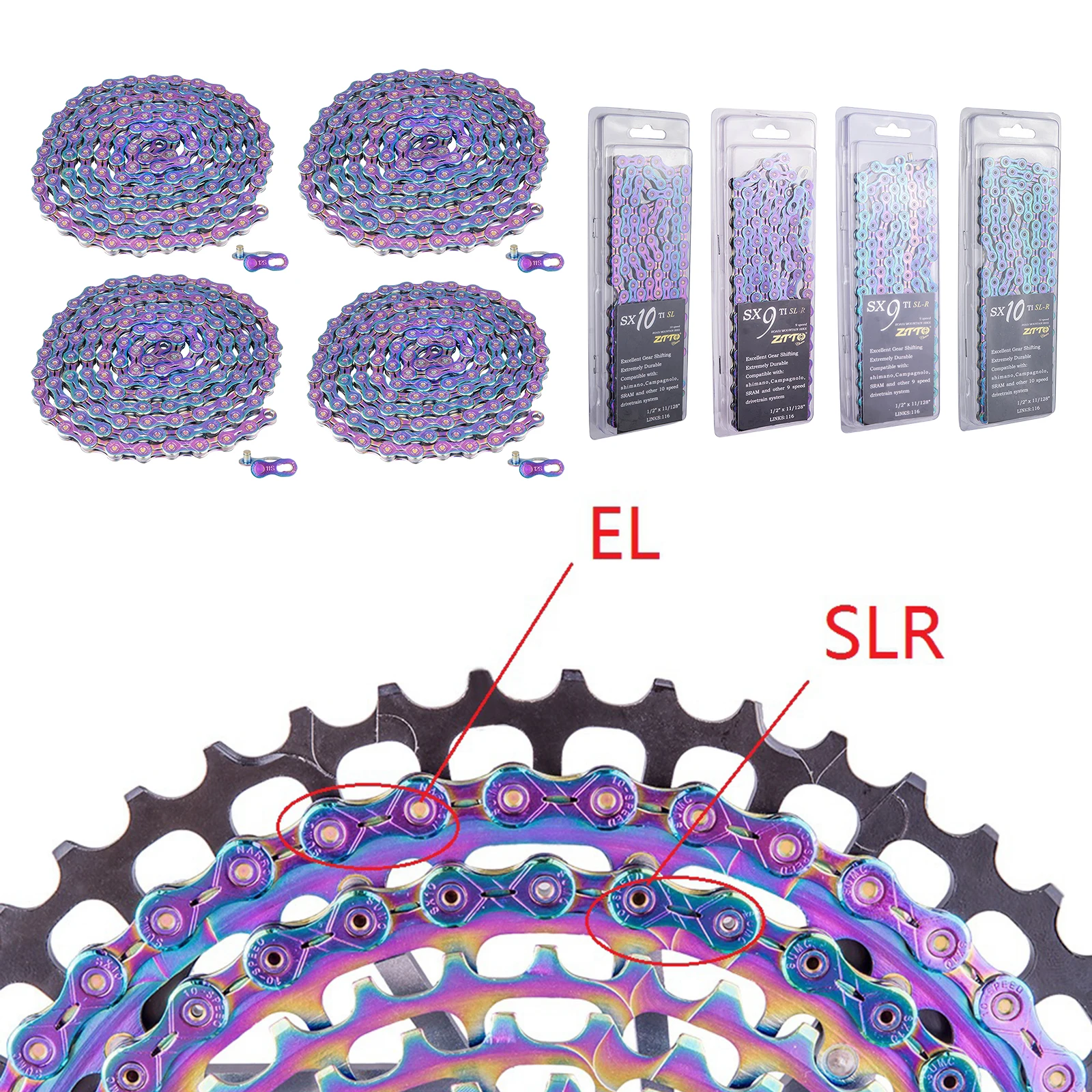 Велосипедная цепь внешняя деталь с соединителем твердый полый штифт 1/2 дюйма x11/128