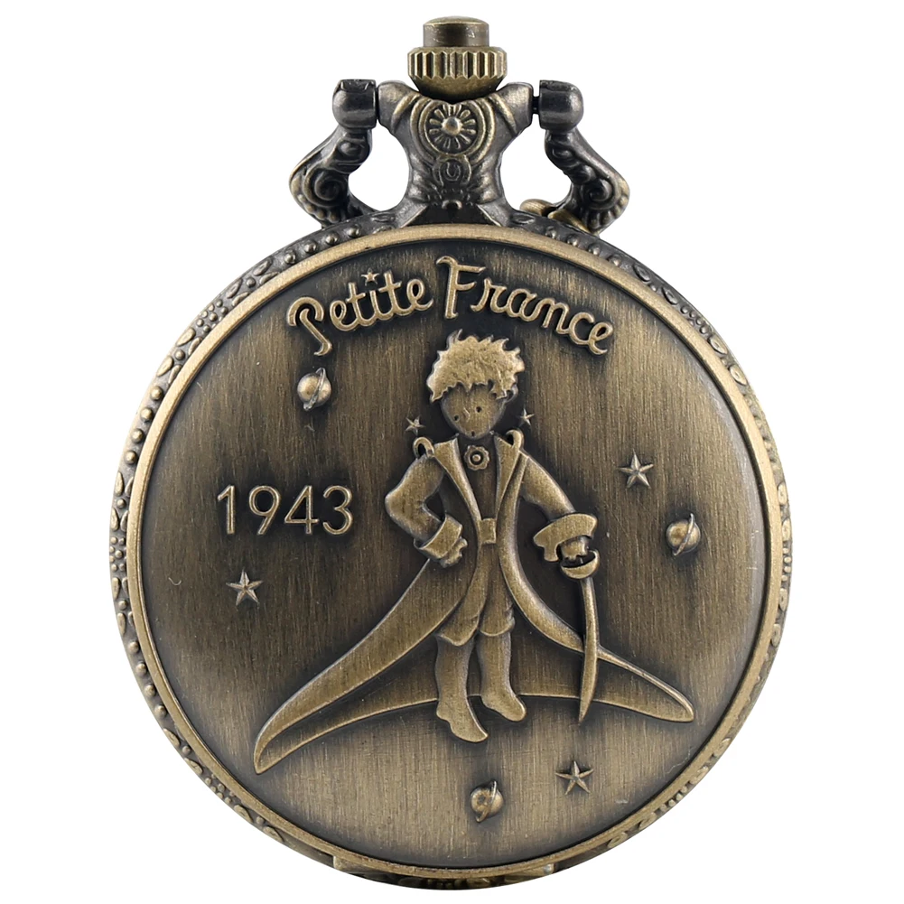 

Bronze The Little Prince Theme Pocket Watch Vintage Pendant Watch Necklace Chain Antique Hours Gifts For Boys Girls Kids Relgio