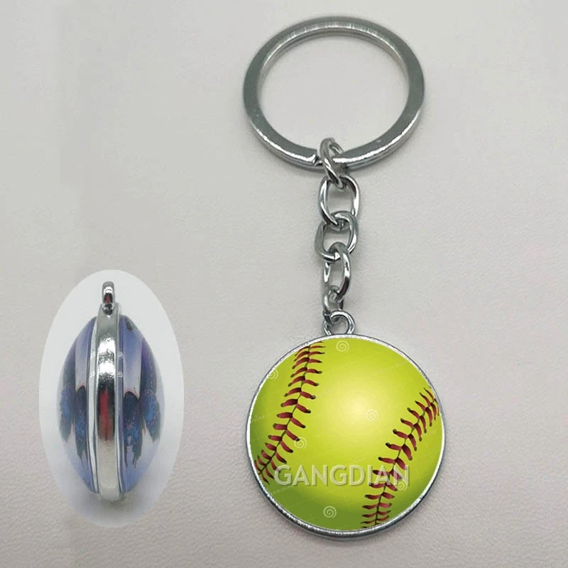 Волейбольная футбольная Спортивная стеклянная Двусторонняя брелок для мужчин и