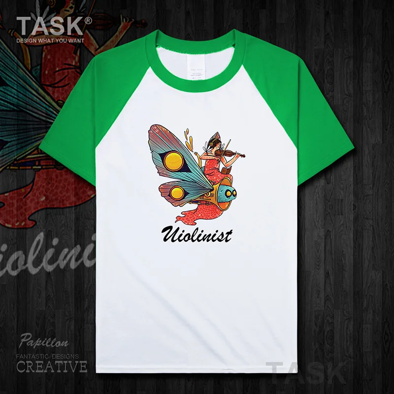 

Men t-shirt cartoon illustration violinis funny print casual cotton Short sleeve clothes graphic Tees fashion Streetwear 08 0002