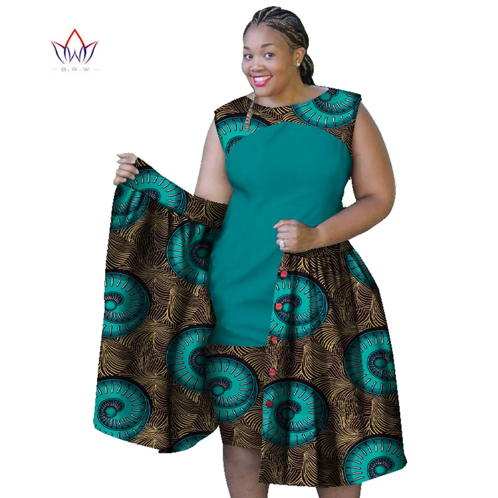 2021 летние африканские платья для женщин Большие размеры женские хлопковые